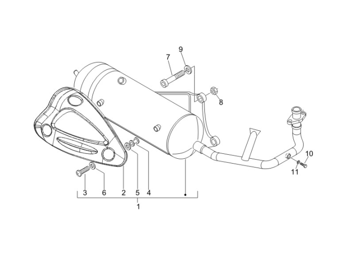 1.42 Výfuk - Gilera Stalker 50 2T 2005-2006 (ZAPC40100)