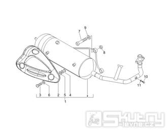 1.42 Výfuk - Gilera Stalker 50 2T 2005-2006 (ZAPC40100)