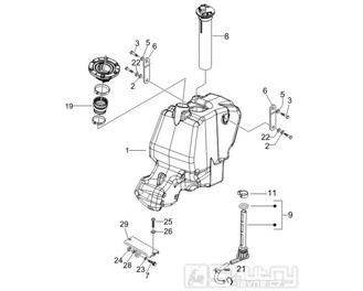 2.47 Palivová nádrž - Gilera Runner 125 VX 4T 2005-2006 UK (ZAPM46100)