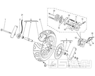 Přední kolo a brzdový systém - Malaguti Madison R 125