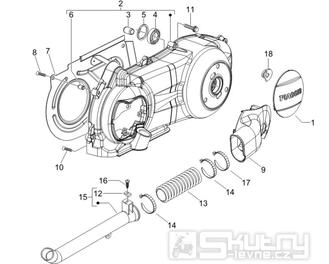 1.15 Kryt variátoru, přívod vzduchu pro variátor - Gilera Runner 125 "SC" VX 4T 2006-2007 (ZAPM46100)