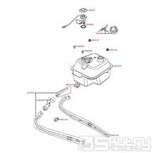 F10 Palivová nádrž / palivový kohout - Kymco Agility 50 4T