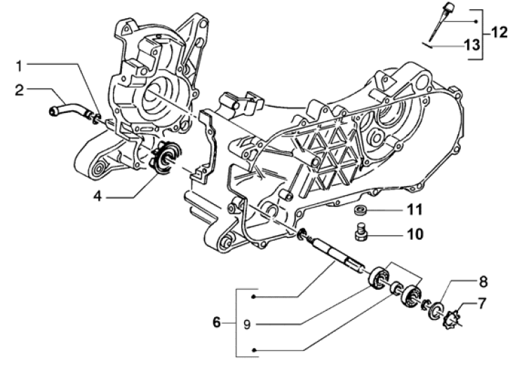 T14 Vodní čerpadlo - Gilera Runner Purejet 50 1998-2005 (ZAPC36100)