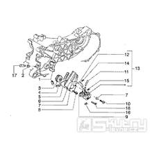 T13 Olejové čerpadlo - Gilera Runner 125 FX DT 2T LC (ZAPM0700...)