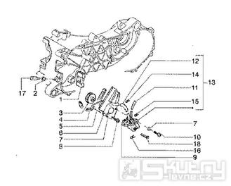 T13 Olejové čerpadlo - Gilera Runner 125 FX DT 2T LC (ZAPM0700...)