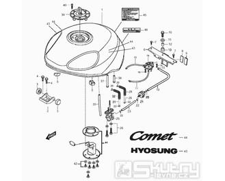 30 Palivová nádrž - Hyosung GT 125 N (Naked)