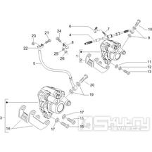 5.01 Brzdový třmen, destičky - Gilera Runner 50 PureJet SC 2006 (ZAPC46200)