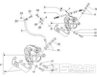 5.01 Brzdový třmen, destičky - Gilera Runner 50 PureJet SC 2006 (ZAPC46200)