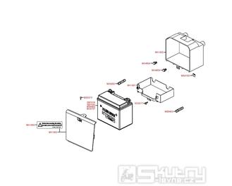 F11 Baterie / Pojistky - Kymco Movie S 125i SR25BA