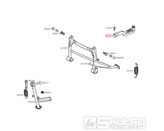 F15 Hlavní stojan / boční stojan / nakopávací páka - Kymco Agility 125