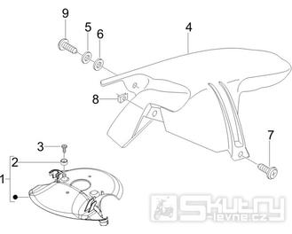 2.33 Zadní blatník - Gilera Stalker 50 2T 2005-2006 (ZAPC40100)