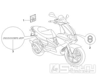 2.38 Samolepky, loga - Gilera Runner 50 SP Race (ZAPC46100)