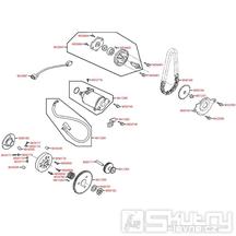E07 Elektrický startér / Olejové čerpadlo - Kymco Movie S 125i SR25BA
