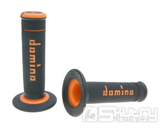 Gripy Domino A190 Off-Road v černo-oranžovém provedení o délce 118mm