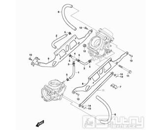 11 Držák / Připojení karburátoru - Hyosung GV 650