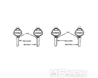 F25 Polotovary klíčů / Fix pro opravu laku - Kymco DJ 50