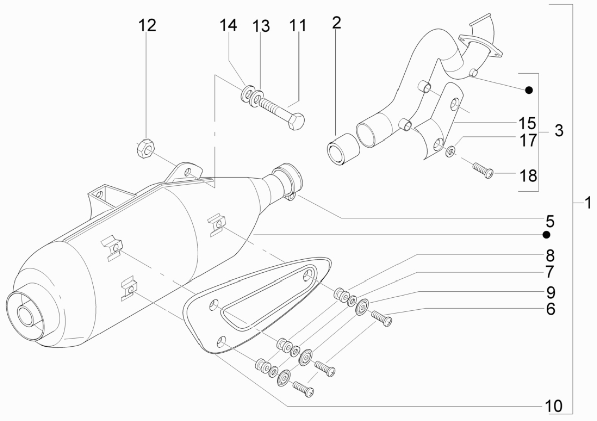 1.42 Výfuk - Gilera Runner 200 ST 4T LC 2008-2011 (ZAPM46401)