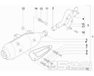 1.42 Výfuk - Gilera Runner 200 ST 4T LC 2008-2011 (ZAPM46401)