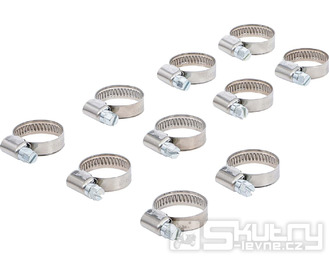 Hadicové svorky nerezové 16–25 mm, 10 kusů