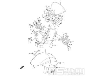 FIG36 Přední blatník / Držák předního světla - Hyosung GT 125 NE