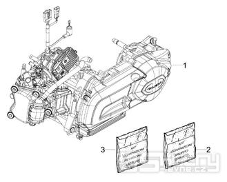 1.02 Motor, těsnění motoru - Gilera Nexus 300ie 4T LC 2009-2011 (ZAPM35600)