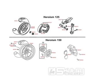 F08 Zadní kolo a brzda - Kymco Heroism 125/150