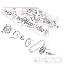E05 Variátor kompletní - Kymco Super 8 50 4-Takt
