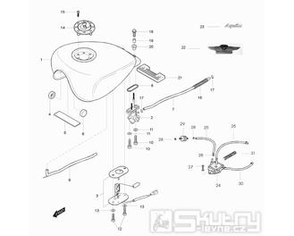 31 Palivová nádrž - Hyosung GV 125 Aquila