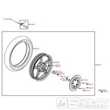 F07 Přední kolo s brzdovým kotoučem - Kymco Agility 50 City 4T