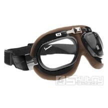 Motocyklové brýle Vespa Vintage Rider - hnědé