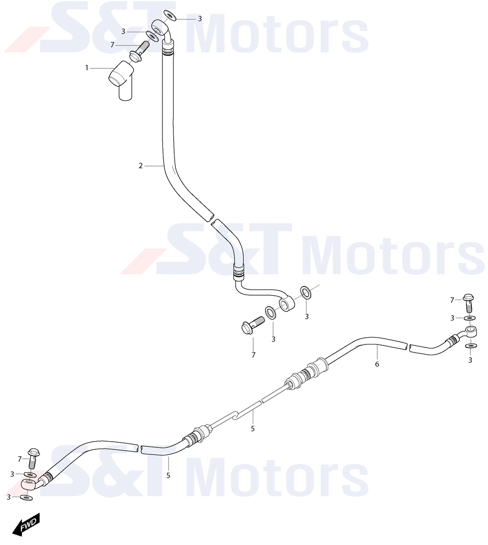 46 Brzdové hadice - Hyosung ST 700i