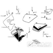 2.32 Boční kryty kapotáže - Gilera RCR 50 od roku 2006, D50B0 (ZAPG11D1)