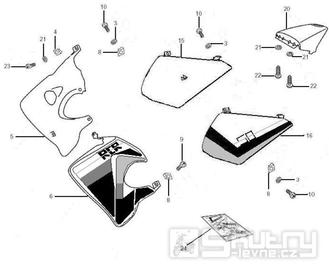 2.32 Boční kryty kapotáže - Gilera RCR 50 od roku 2006, D50B0 (ZAPG11D1)