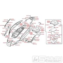 F12 Zadní kapotáž a úložný prostor pro přilbu - Kymco People GT 300i