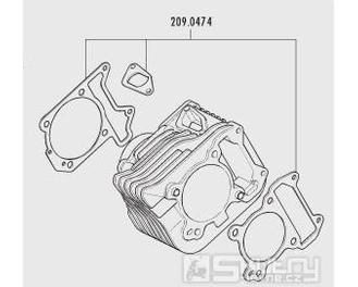 Sada těsnění válce Polini - Piaggio-Vespa 125 4T 3V AC, Ø 61 mm