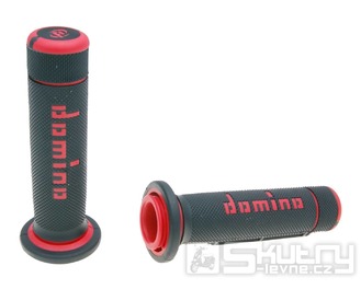 Gripy Domino A180 ATV v černo-červeném provedení o průměru 22/22mm