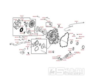 E04 Kryt skříně pravý / Vodní čerpadlo - Kymco MXU 500 4WD