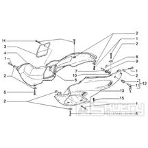 T25 Kapotáž, kryt baterie - Gilera Runner Purejet 50 1998-2005 (ZAPC36100)