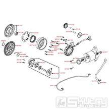 E07 Magneto dobíjení / startér / olejové čerpadlo - Kymco MXU 400