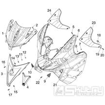 2.26 Přední plast, kapotáž - Gilera Nexus 500 4T LC 2006-2008 (ZAPM35200)