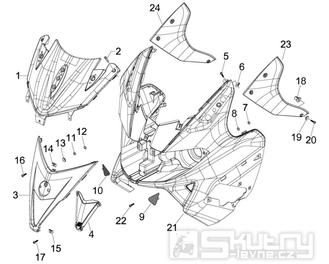 2.26 Přední plast, kapotáž - Gilera Nexus 500 4T LC 2006-2008 (ZAPM35200)