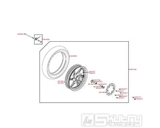 F07 Přední kolo s brzdou - Kymco Super 8 125 Big Tyre KL25SB