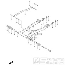 FIG44 Zadní kyvná vidlice - Hyosung GV 125M C Aquila