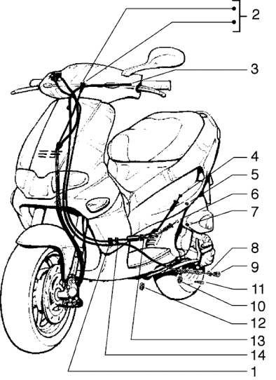 T45 Náhon tachometru - Gilera Runner 50 do roku 1999 (ZAPC14000)