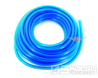 Benzínová hadice modrá průhledná 10 m, 5x8mm pro mopedy