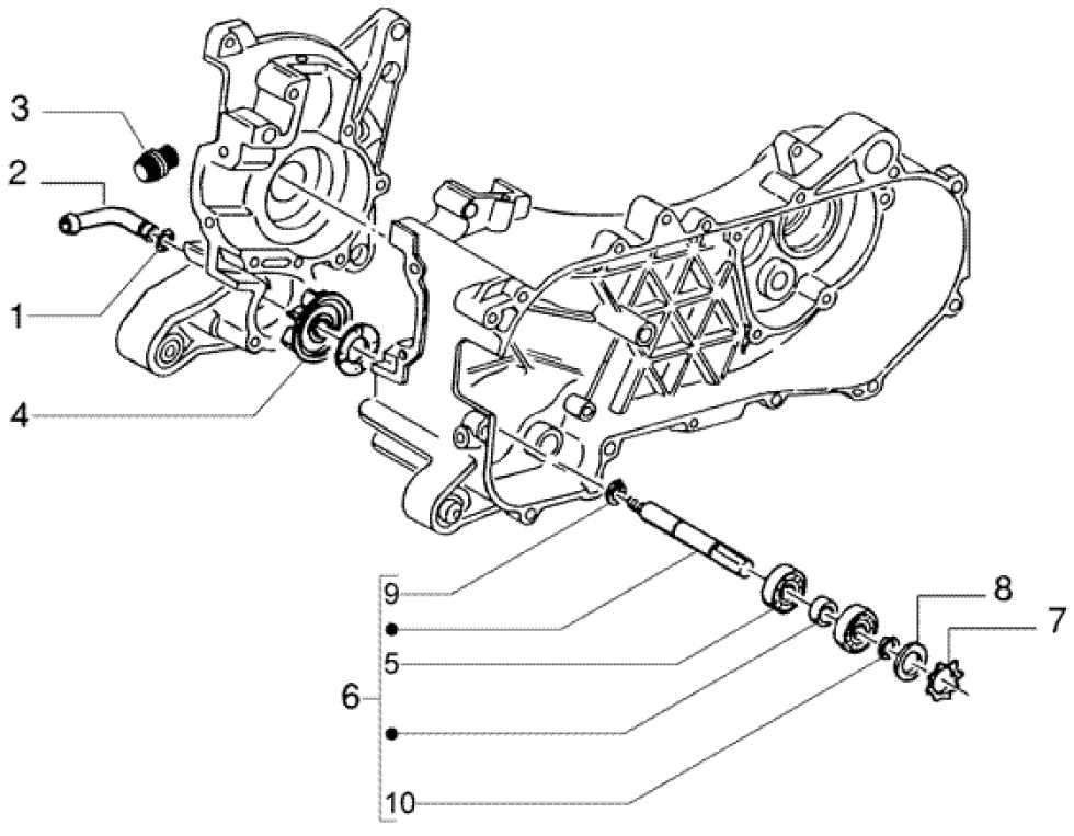 T13 Vodní čerpadlo - Gilera DNA 50ccm 2T 2005 (ZAPC270003000001)