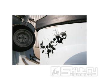 Samolepka SIP "Skull Totenkopf" černá