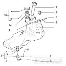 T21 Palivová nádrž - Gilera Stalker 50 do roku 2005 (ZAPC13000...)