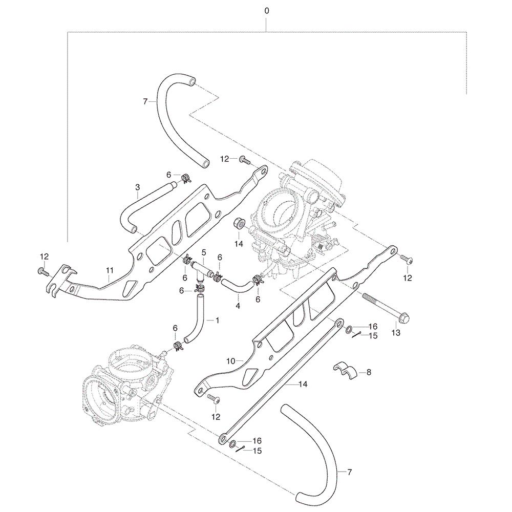 11 Držák / Připojení karburátoru - Hyosung GT 650 R TTC