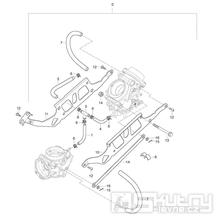 11 Držák / Připojení karburátoru - Hyosung GT 650 R TTC